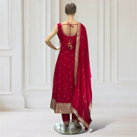 Anarkali + Pant + Scarf