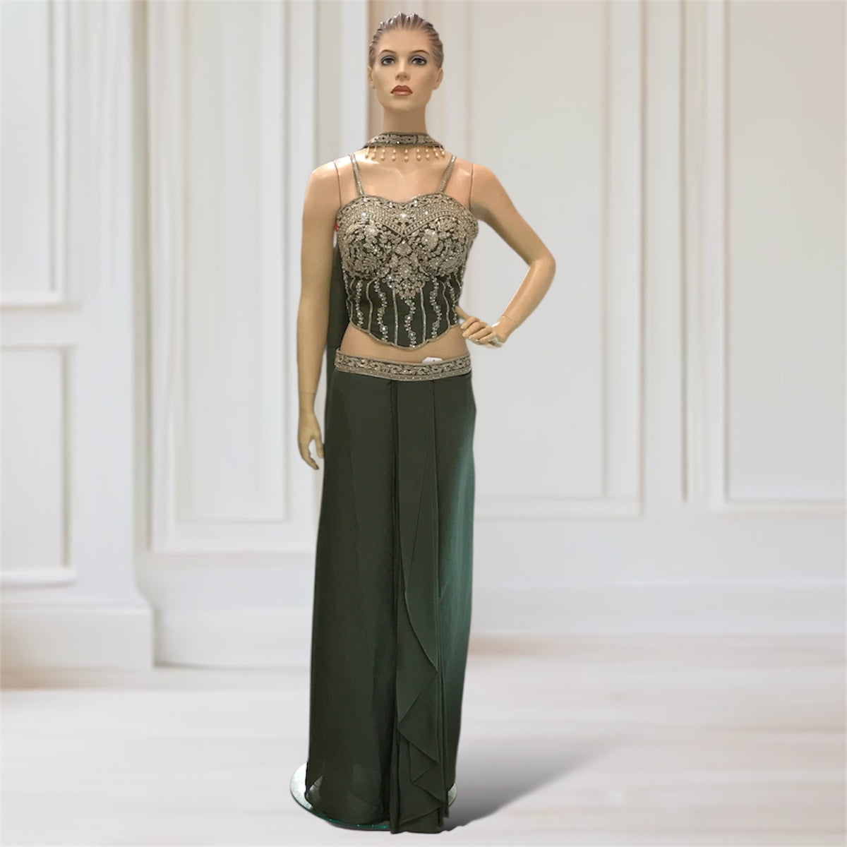 Corset + Drape skirt + Scarf