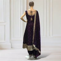 Anarkali + Pant + Scarf