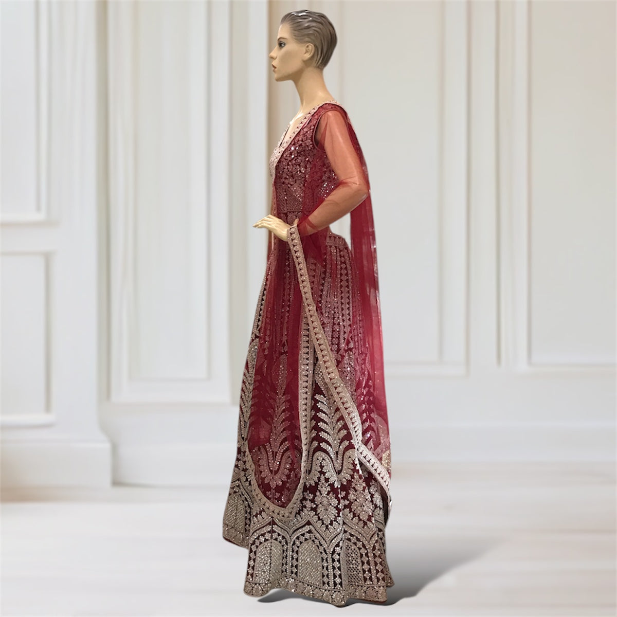 Lehenga + Choli  + Scarf