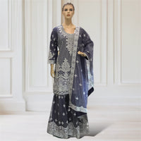 Kurta + Palazzo + Scarf
