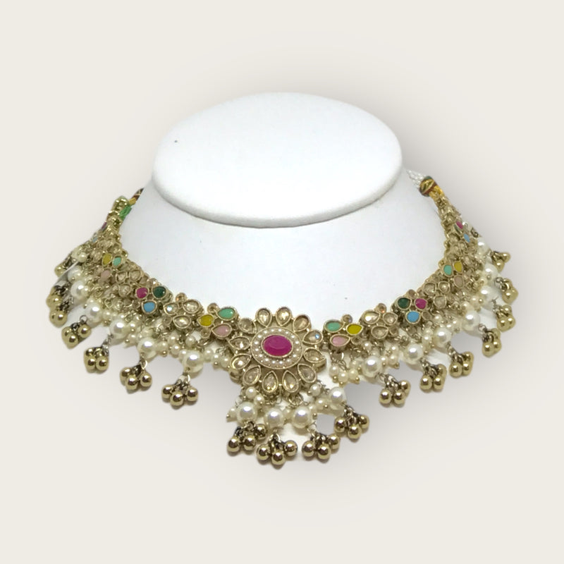 Necklace + Earrings + Tikka