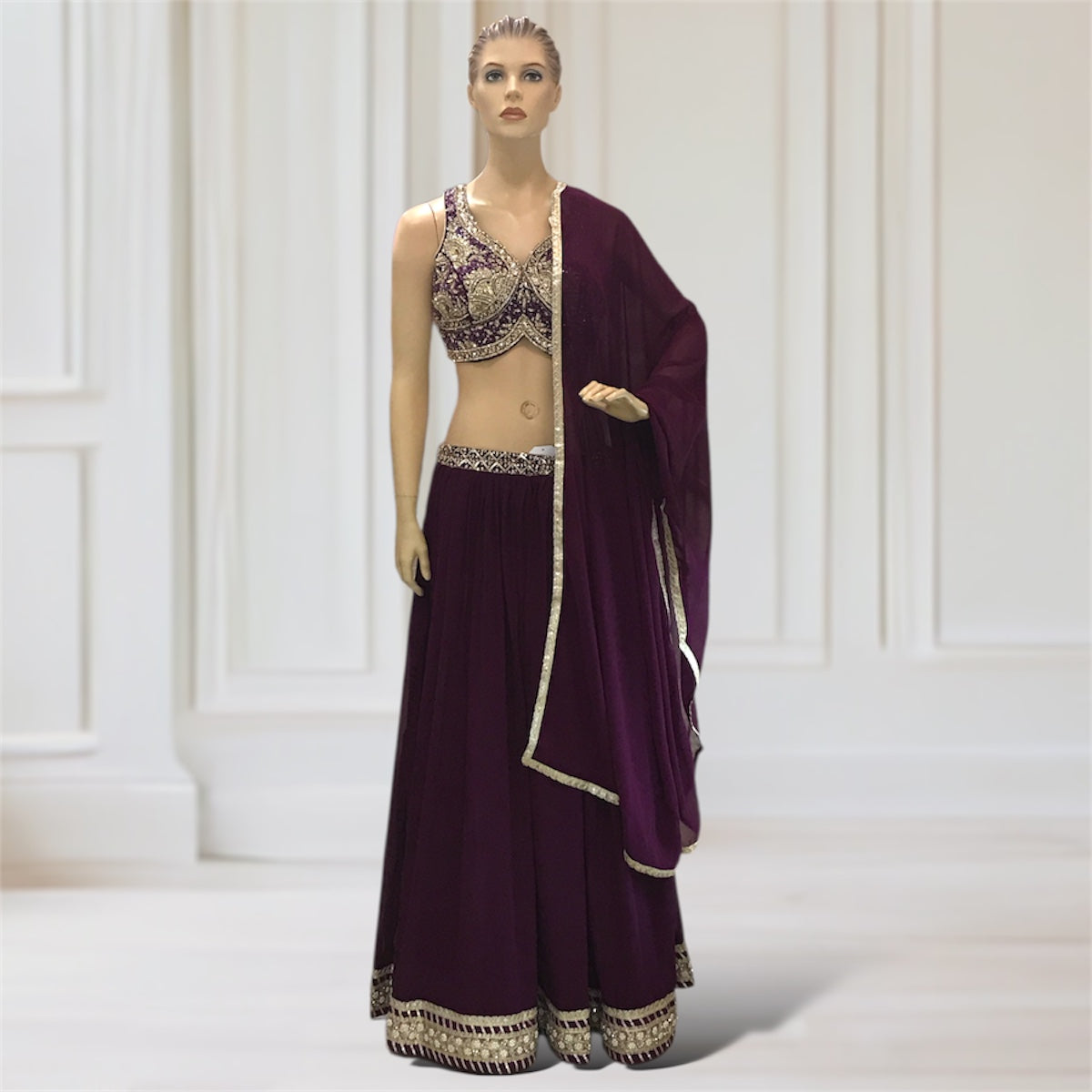 Lehenga + Choli + Scarf