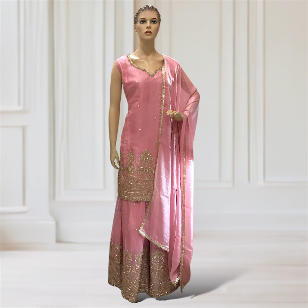 Kurta + Palazzo + Scarf