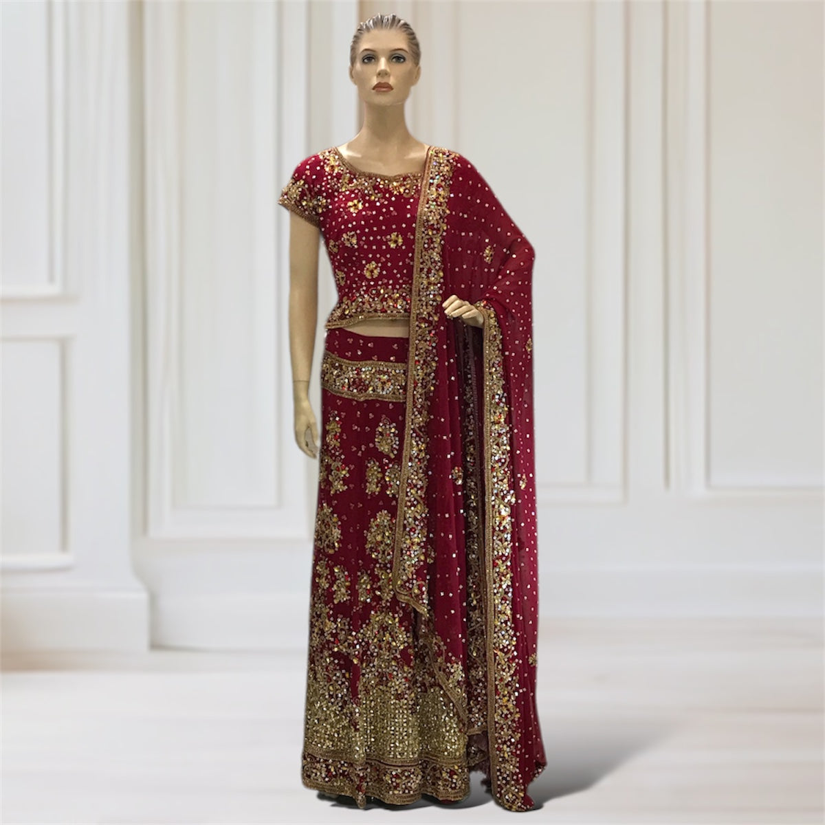 Lehenga + Choli + Scarf