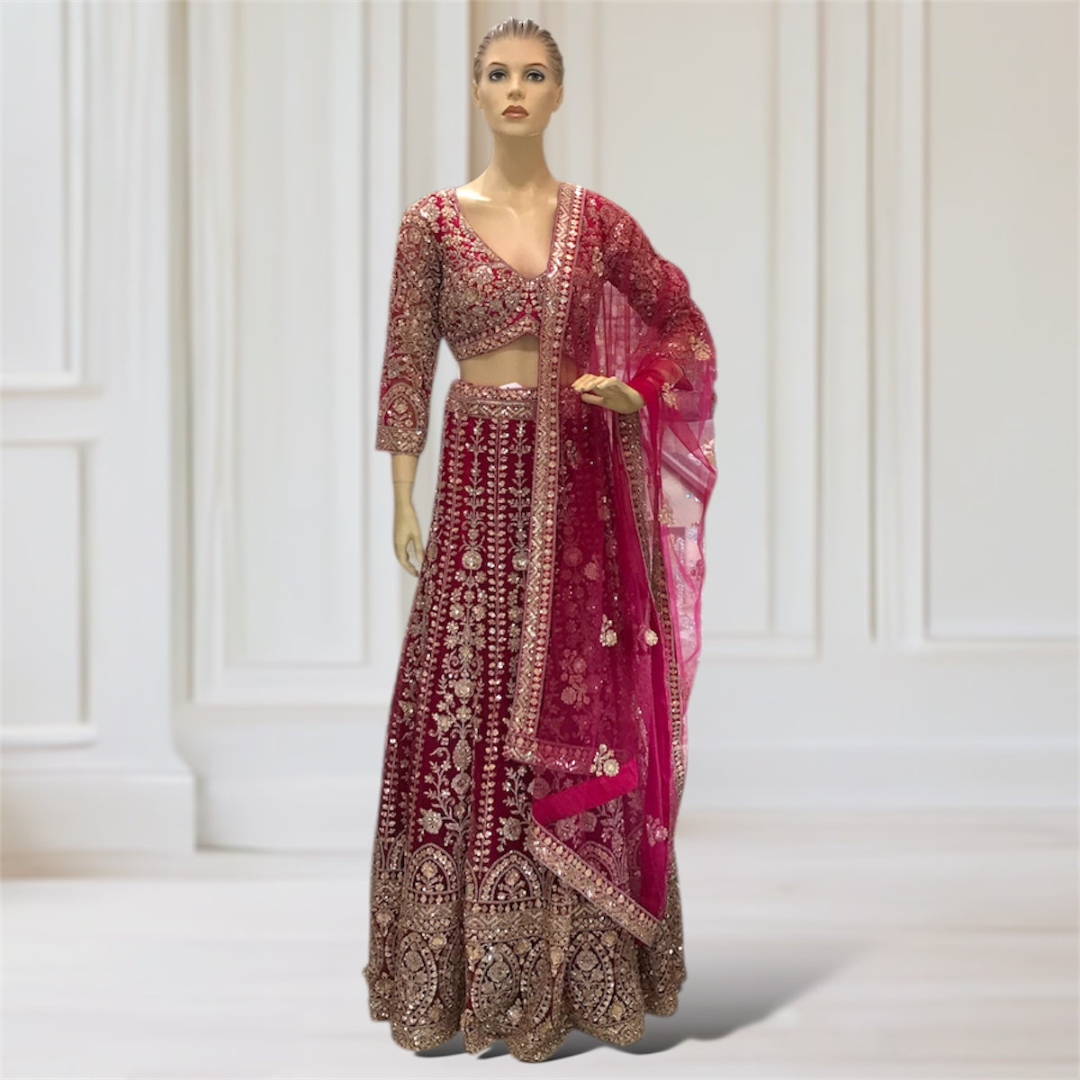 Lehenga + Choli + Scarf