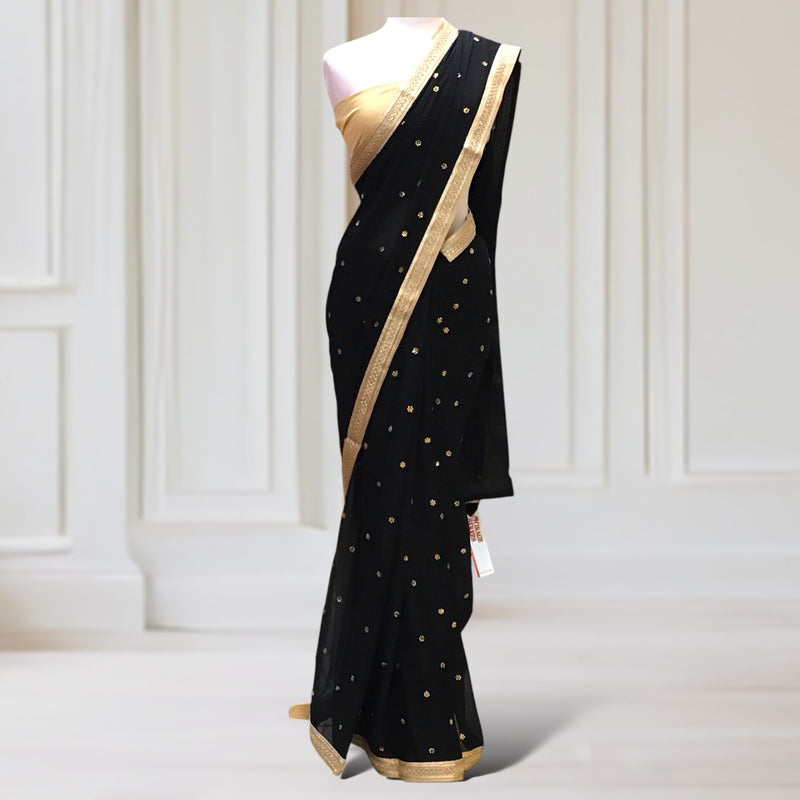 EMB SAREE WITH BLOUSE PCS