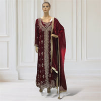 Gown + Kurta + Trouser + Scarf
