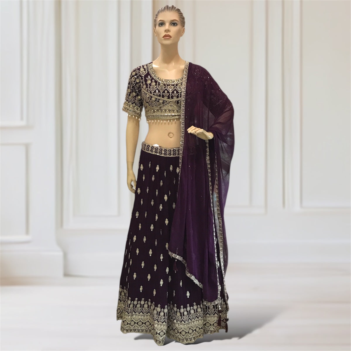 Lehenga + Choli + Scarf