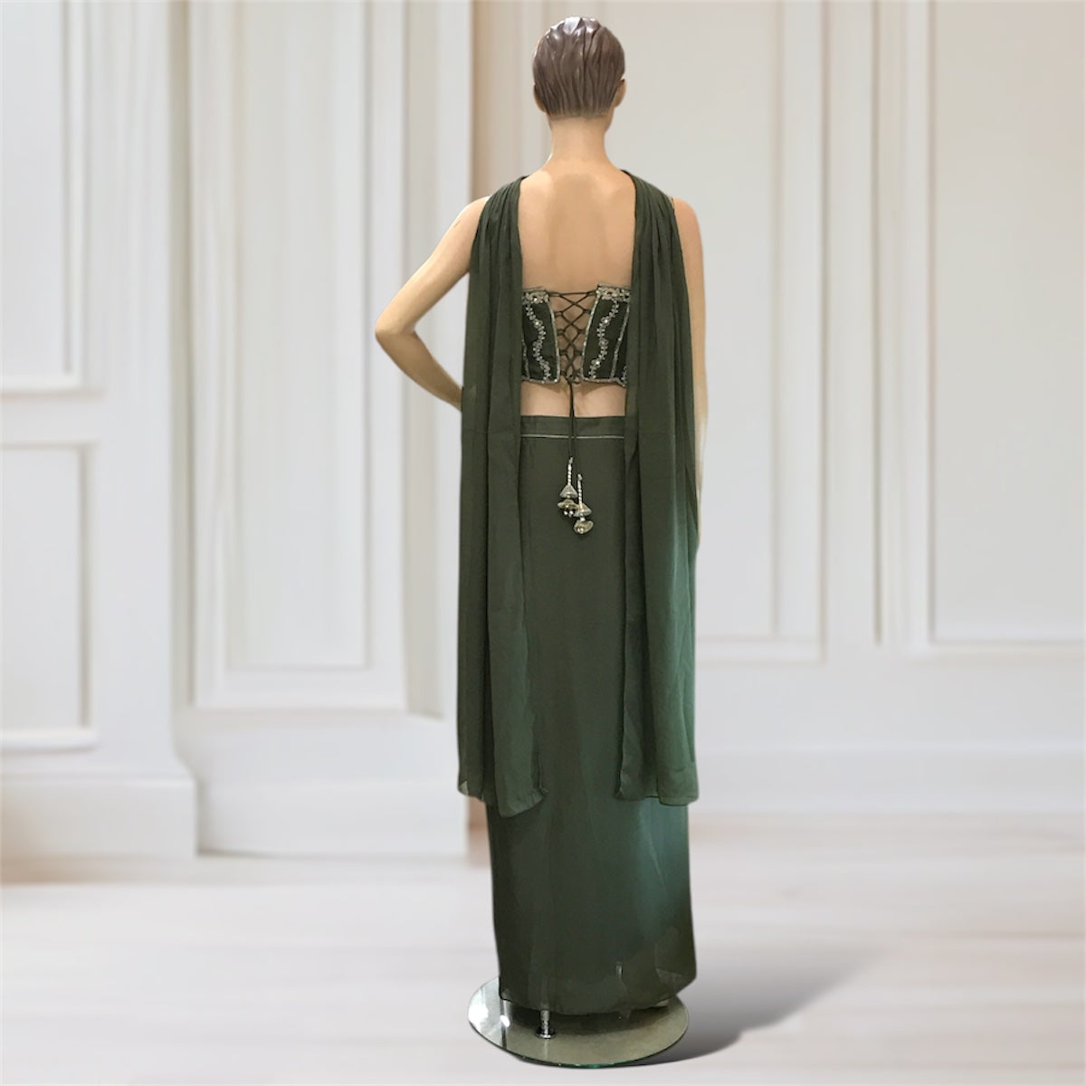 Corset + Drape skirt + Scarf