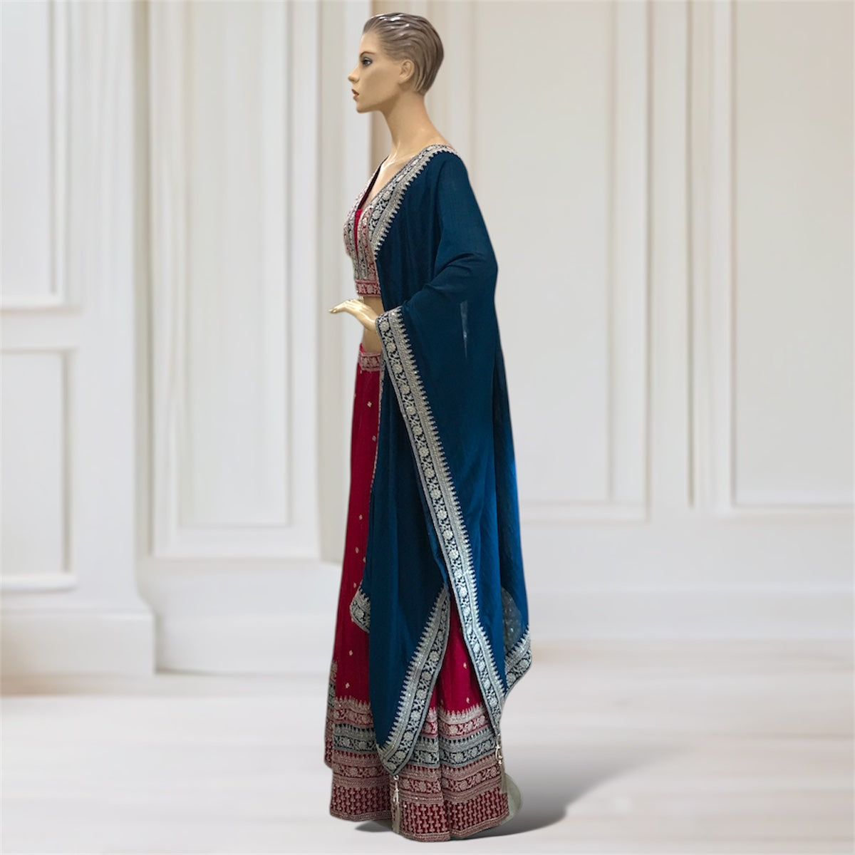 Lehenga + Choli + Scarf