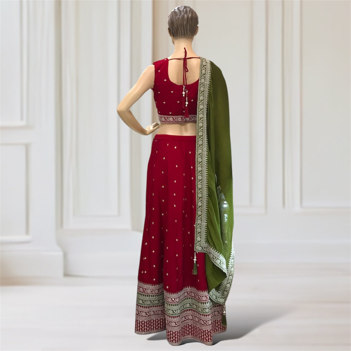 Lehenga + Choli + Scarf
