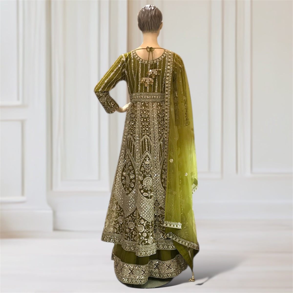 Anarkali + Lehenga + Scarf
