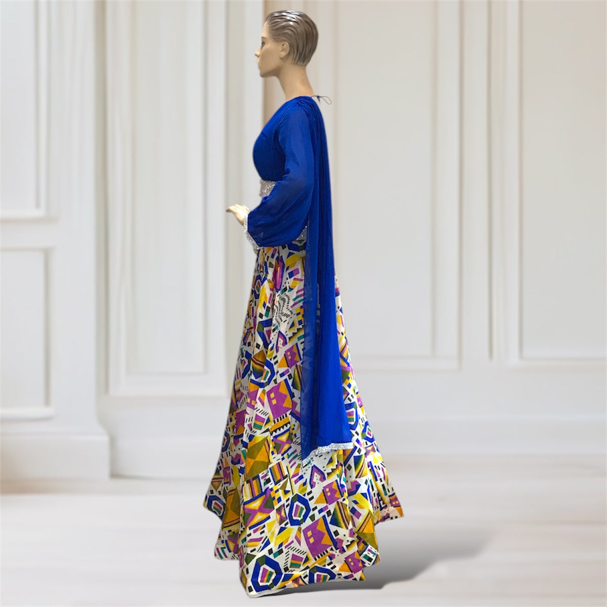 Lehenga + Choli Attached Scarf