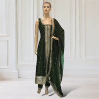 Anarkali + Pant + Scarf