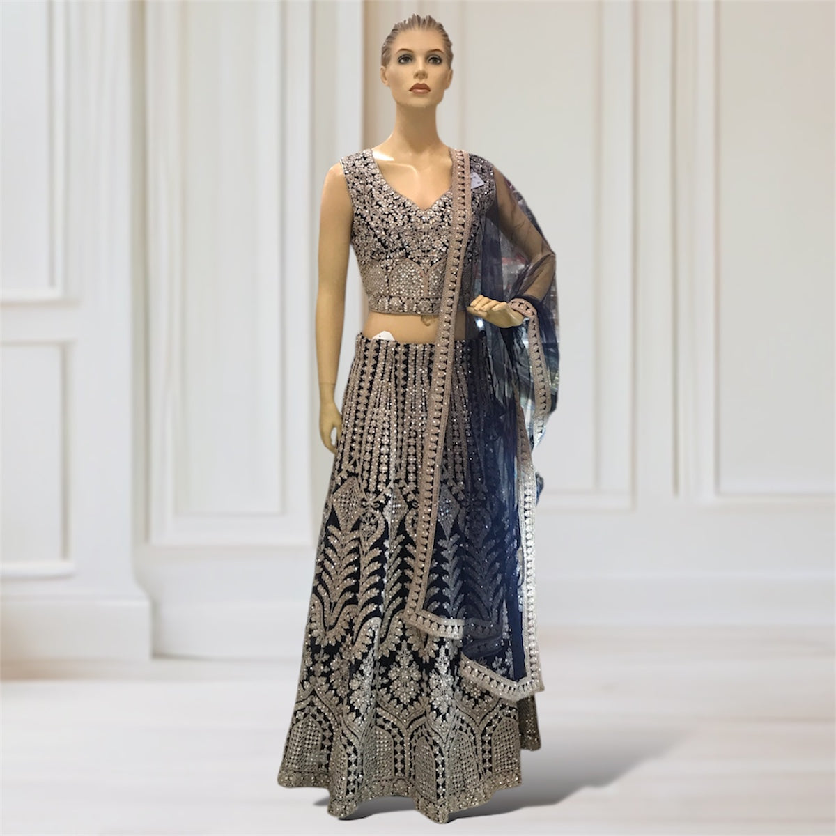 Lehenga + Choli + Scarf