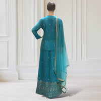 Drape Skirt + Kurta + Scarf