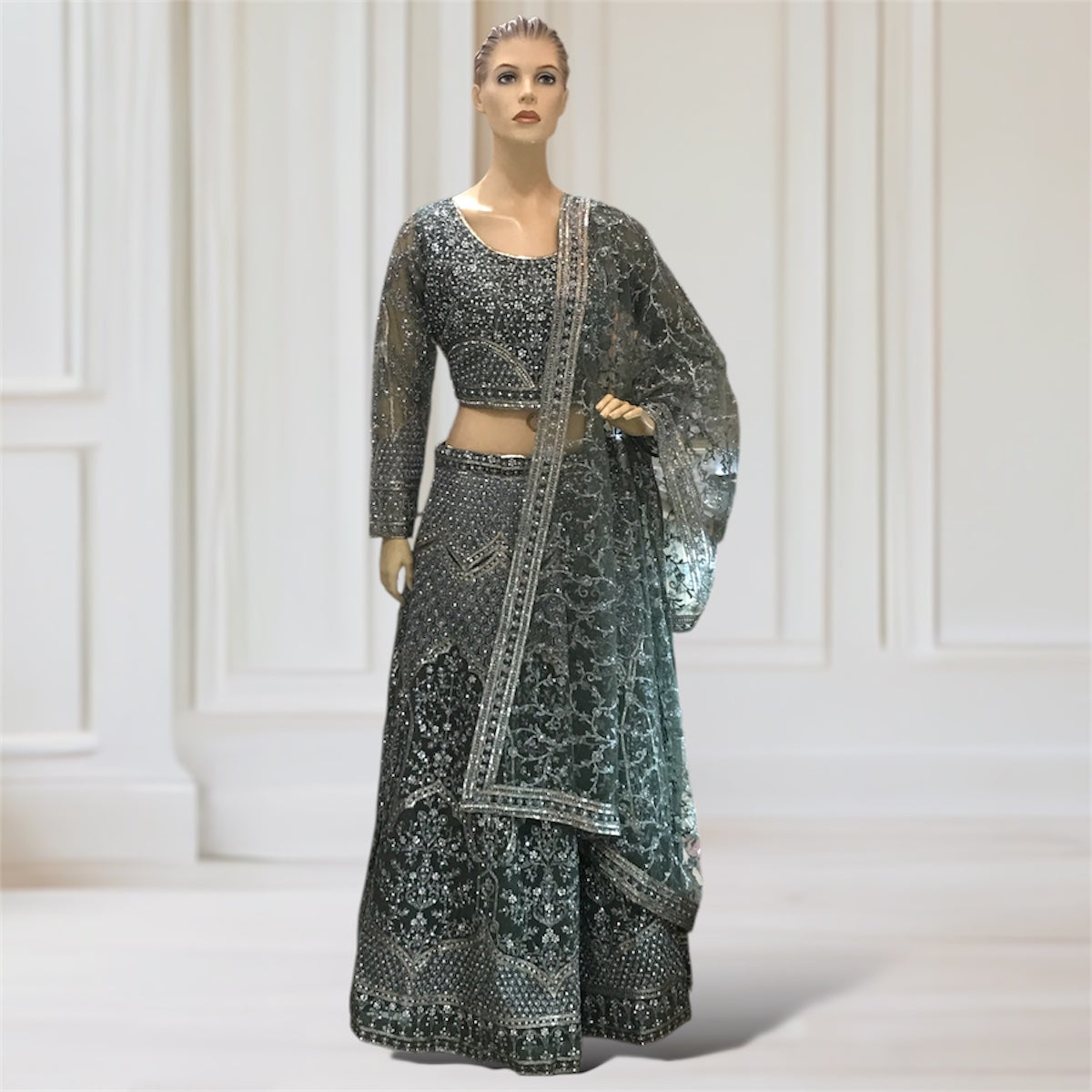 Lehenga + Choli + Scarf