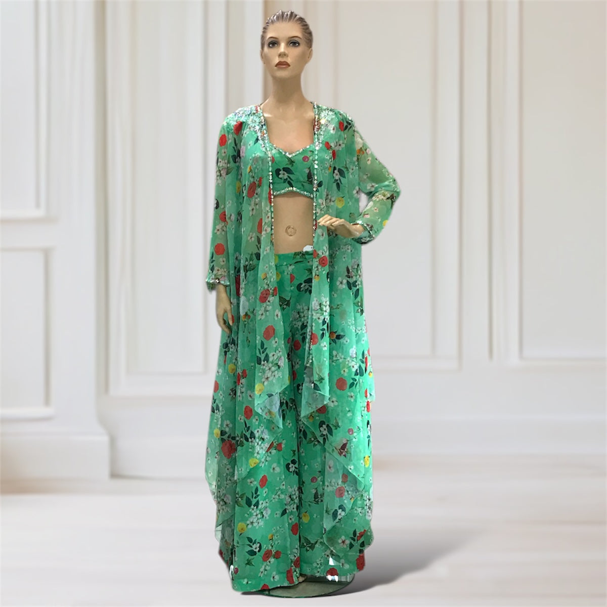 Jacket + Choli + Palazzo