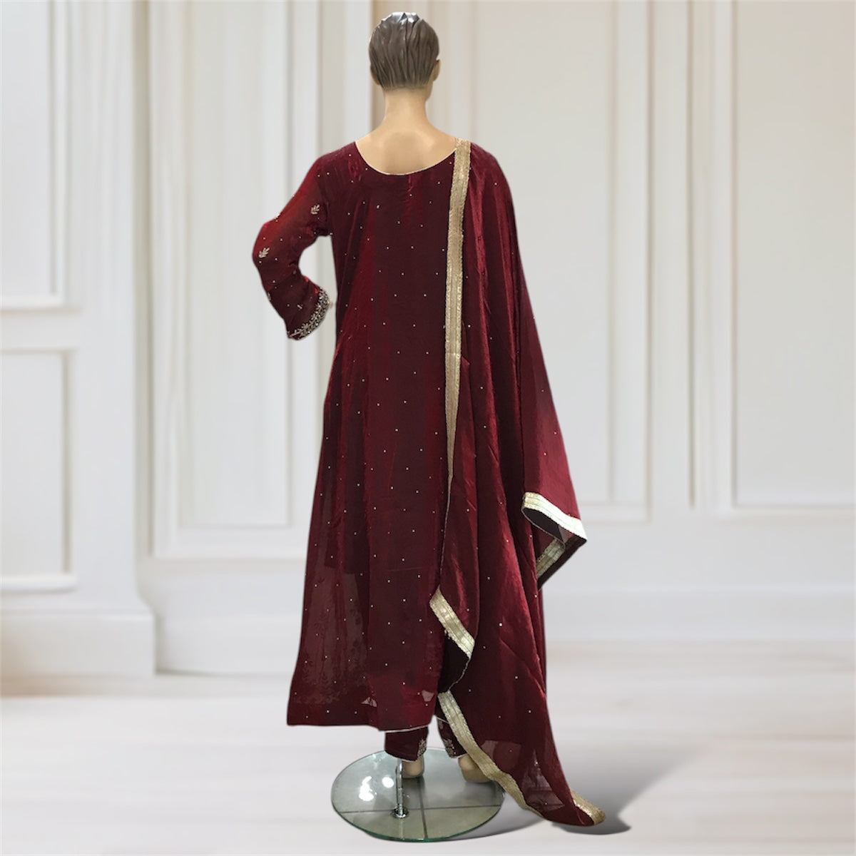 Gown + Kurta + Trouser + Scarf