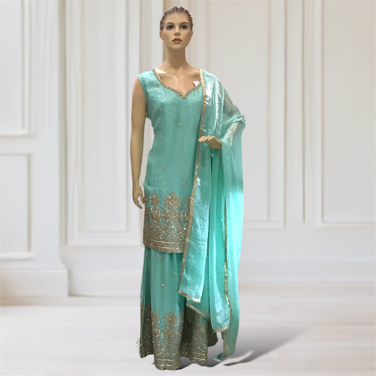 Kurta + Palazzo + Scarf