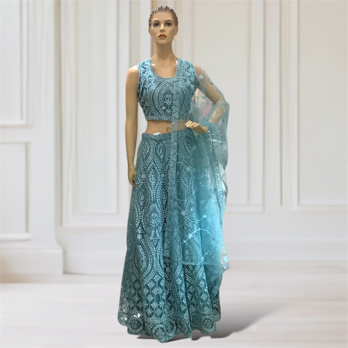 Lehenga + Choli + Scarf