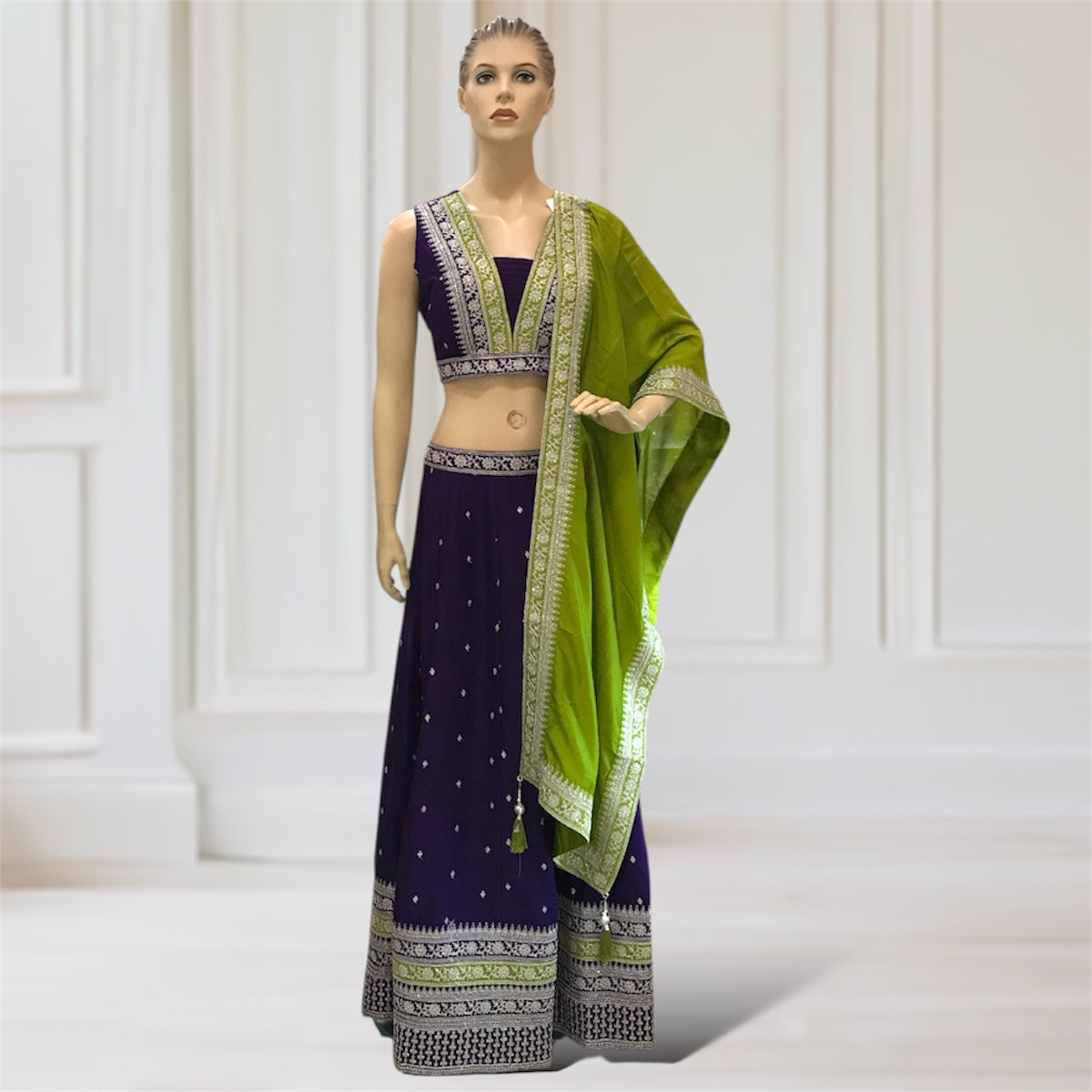 Lehenga + Choli + Scarf