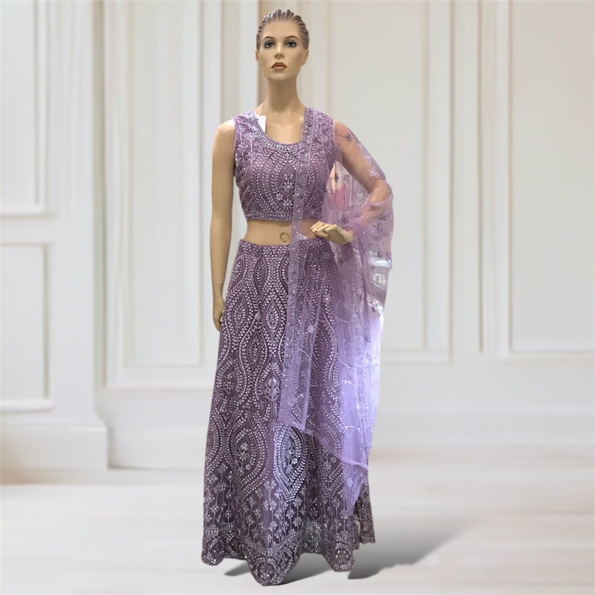 Lehenga + Choli + Scarf