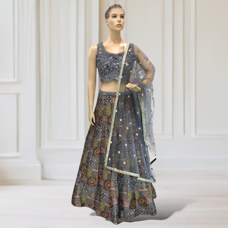 Lehenga + Choli + scarf