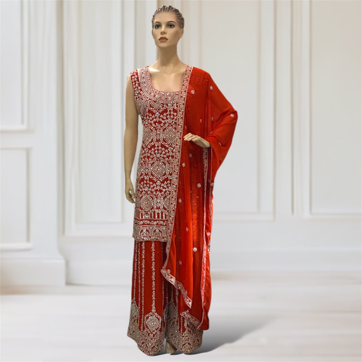 Kurta + Palazzo + Scarf