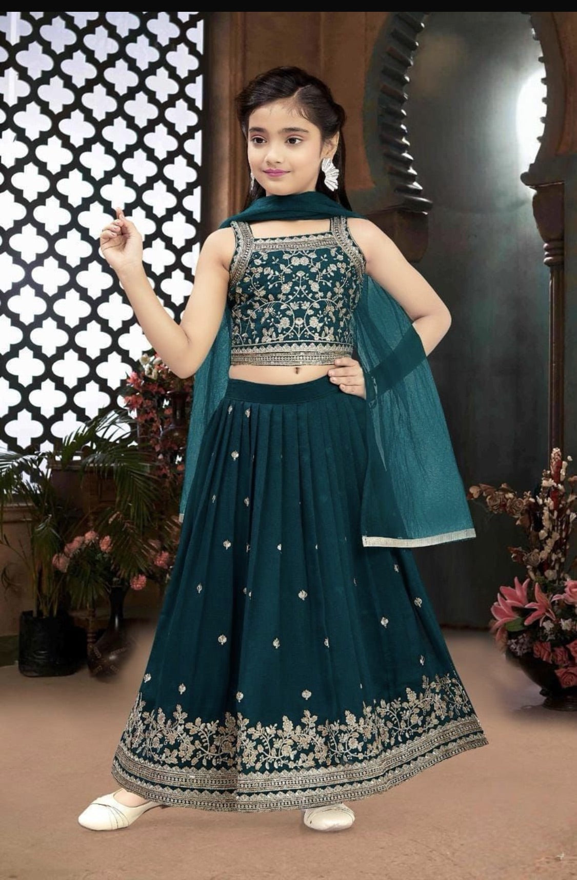 Lehenga + Choli + Scarf