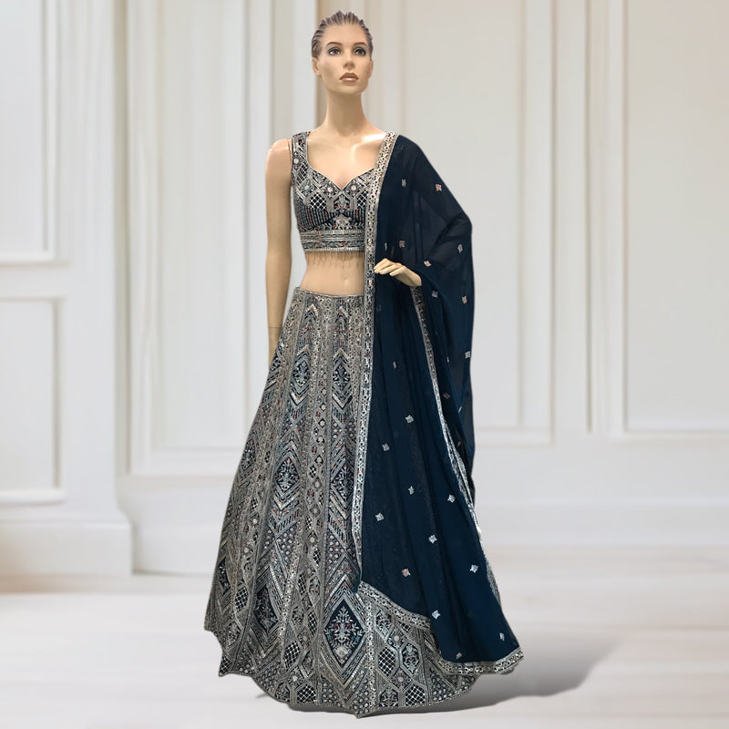 Lehenga + Choli + scarf