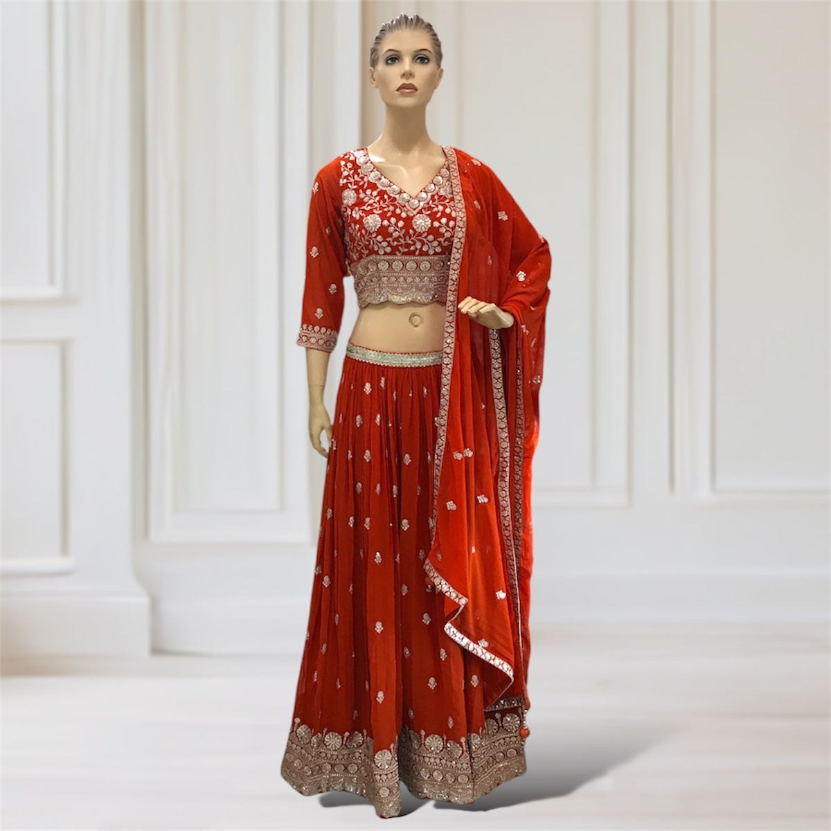 Lehenga + Choli + Scarf