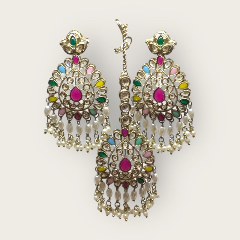Necklace + Earrings + Tikka