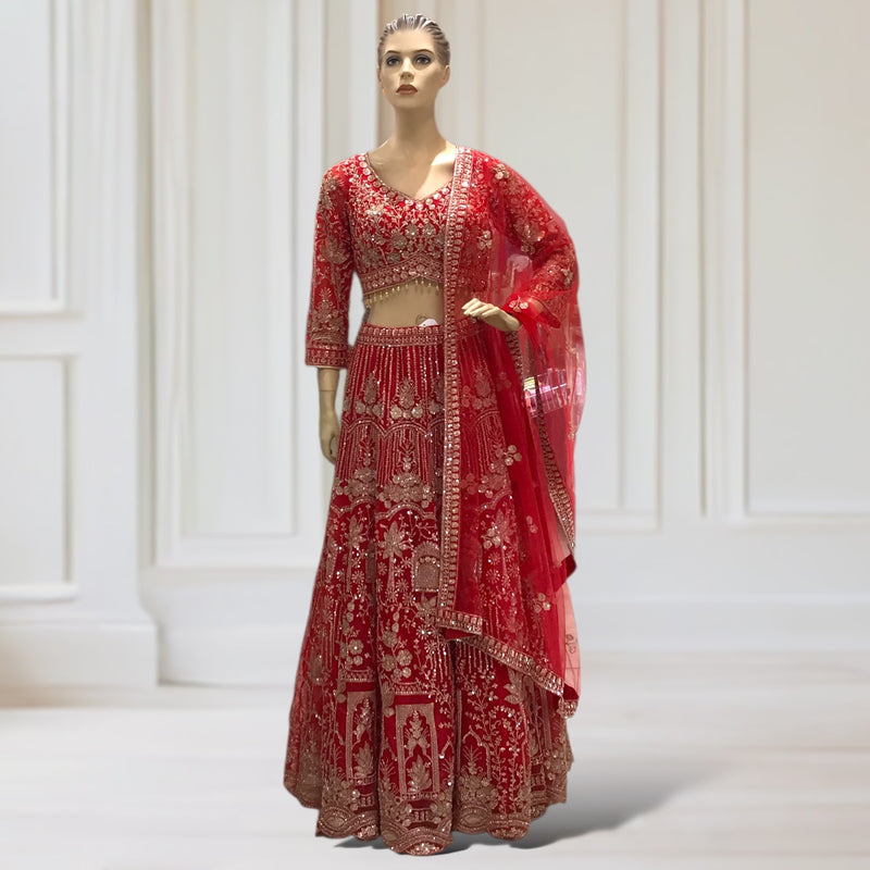 Lehenga + Choli + Scarf