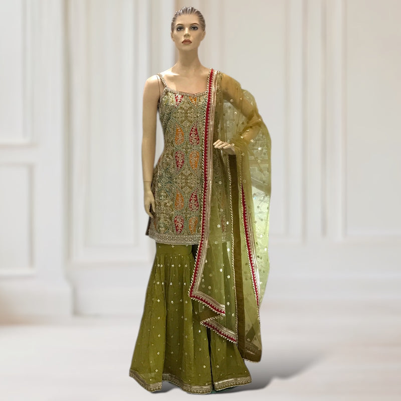 Kurta + Garara + Scarf