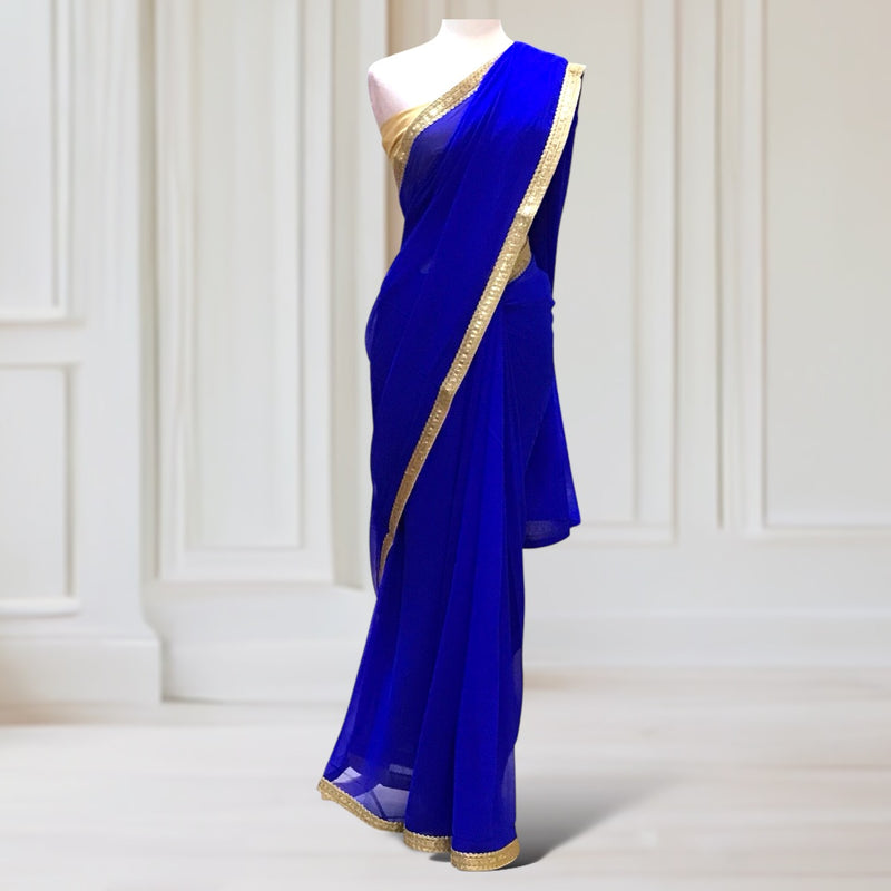 EMB SAREE WITH BLOUSE PCS