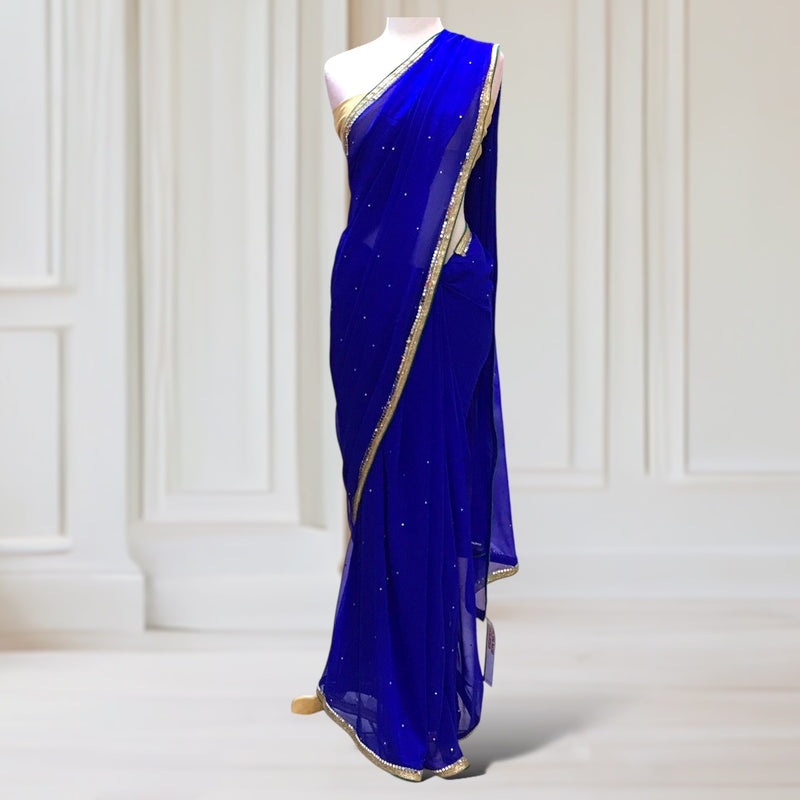 EMB SAREE WITH BLOUSE PCS
