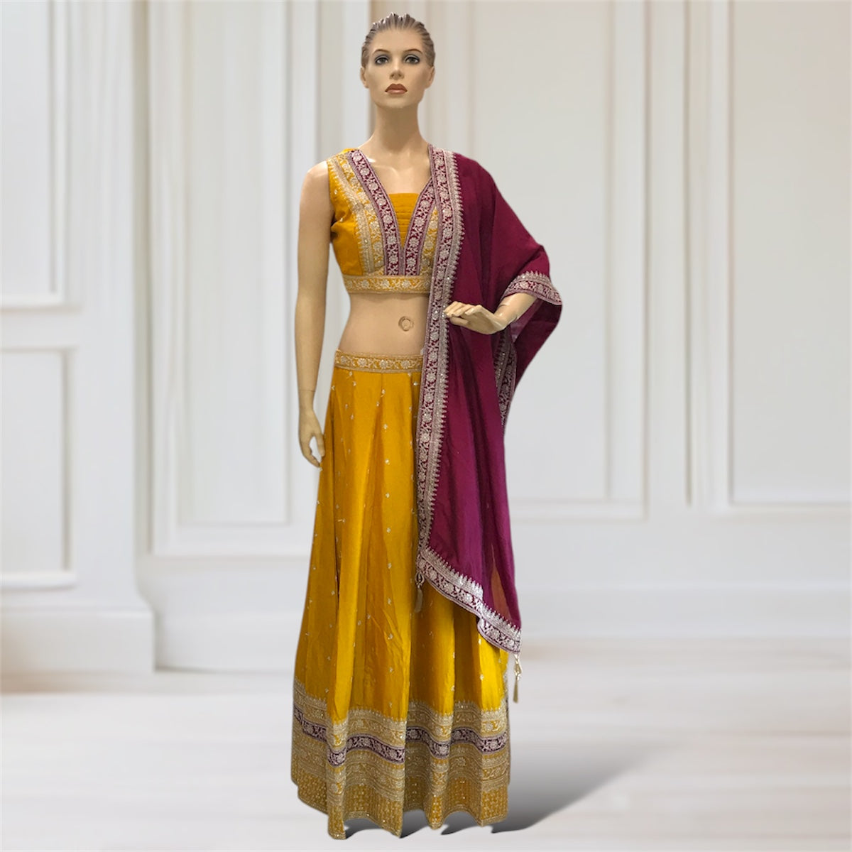 Lehenga + Choli + Scarf