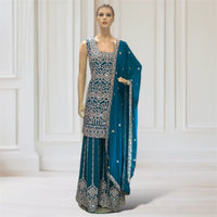 Kurta + Palazzo + Scarf