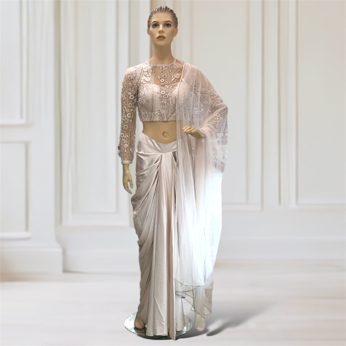 Drape Skirt + Choli + Scarf