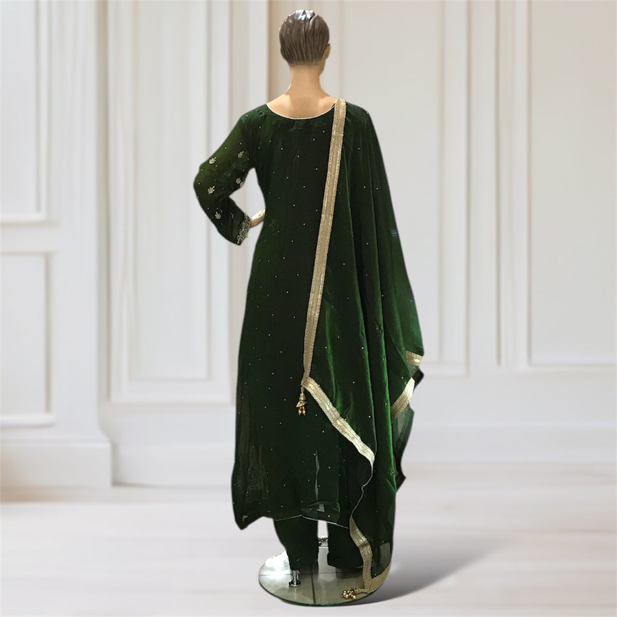 Gown + Kurta + Trouser + Scarf