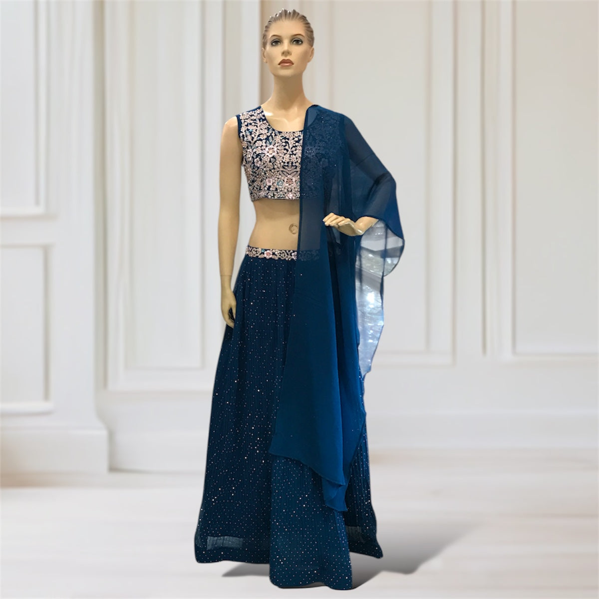 Lehenga + Choli + Scarf