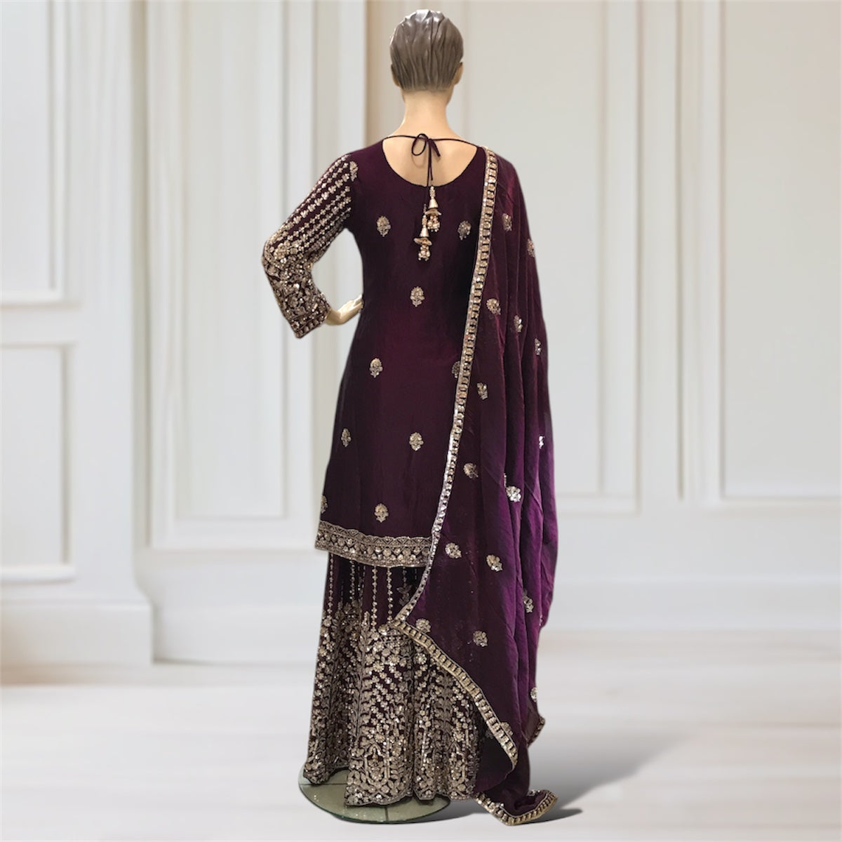Kurta + Palazzo + Scarf