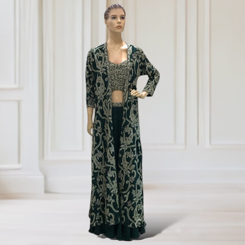 Palazzo + Choli + Jacket