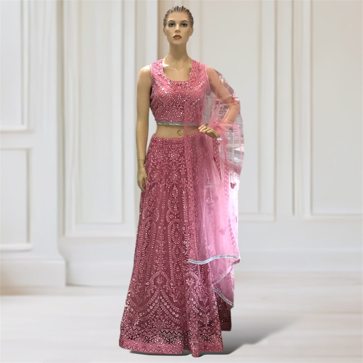 Lehenga + Choli + Scarf