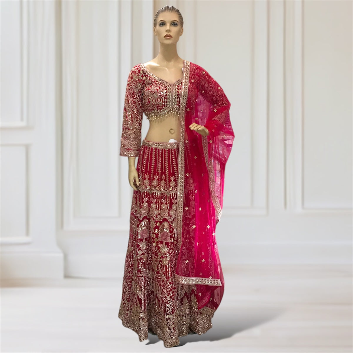 Lehenga + Choli + Scarf