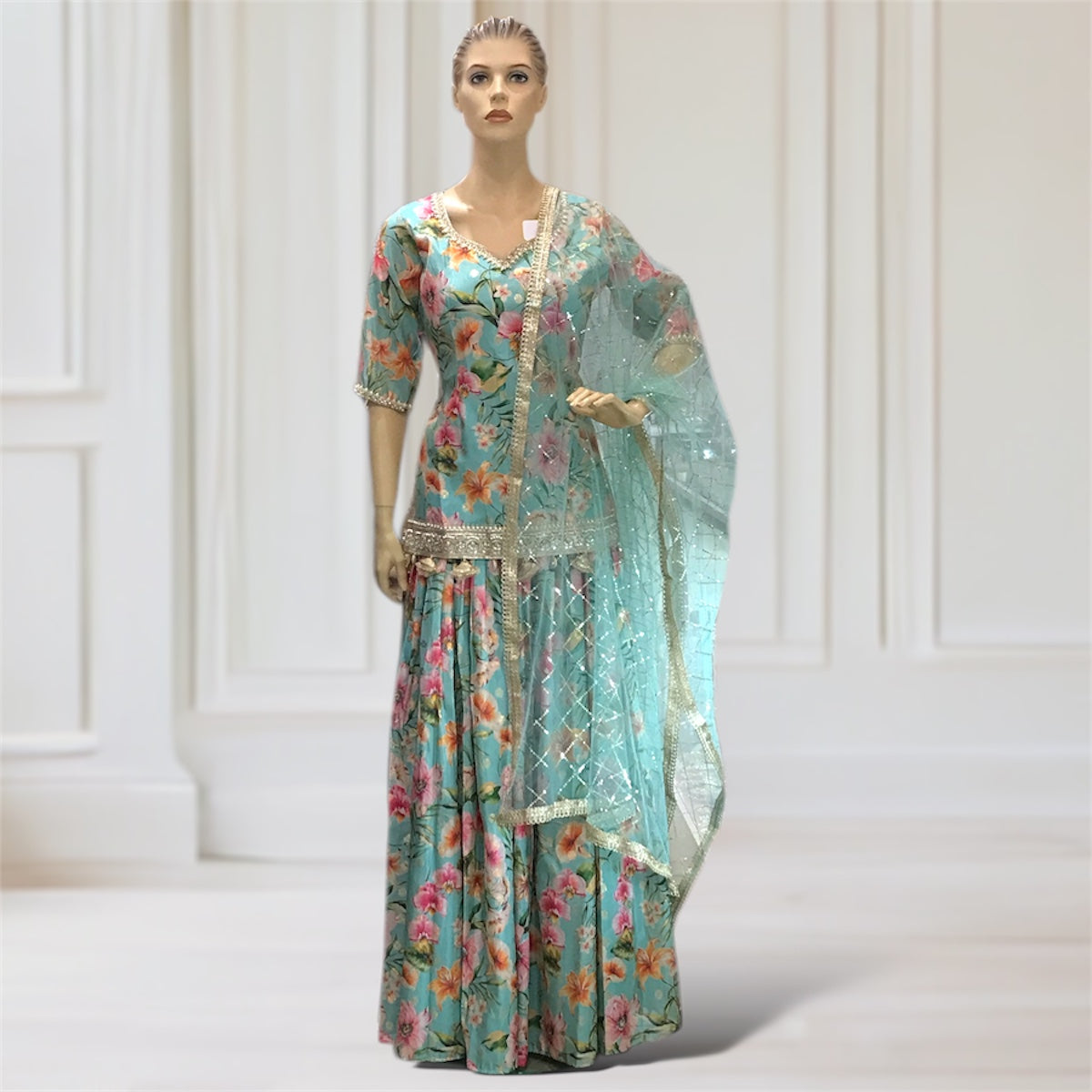 Lehenga + Choli + Scarf