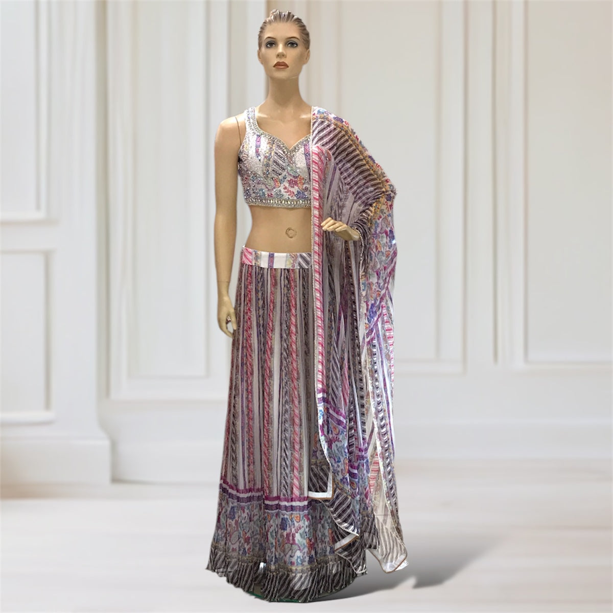Lehenga + Choli + Scarf