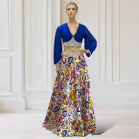 Lehenga + Choli Attached Scarf